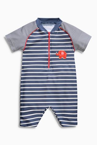 Navy Stripe All-In-One Sunsafe Suit (3mths-6yrs)